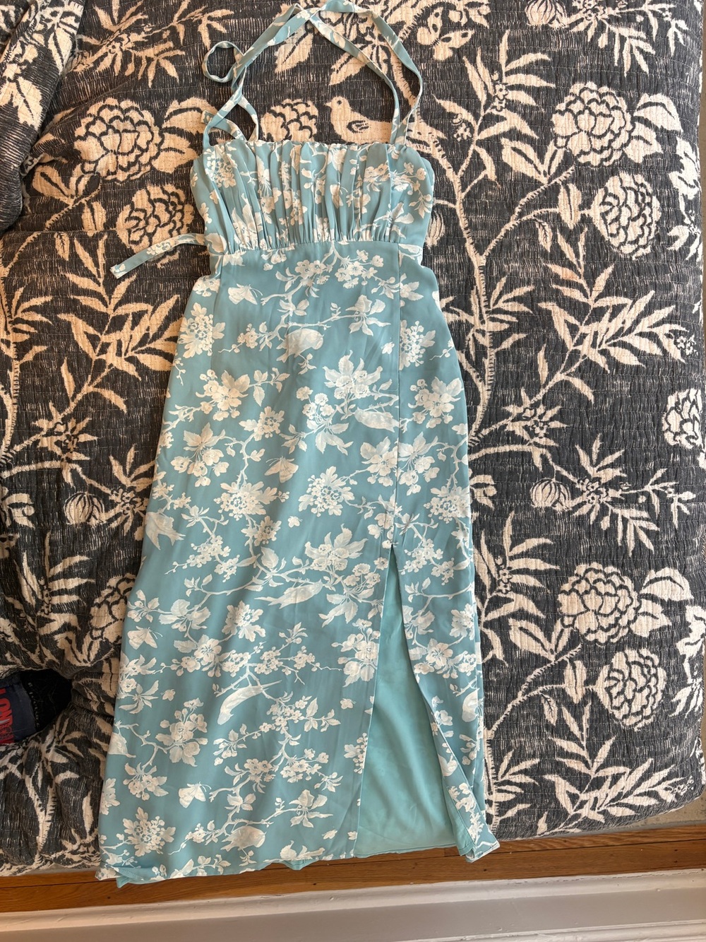 Abercrombie & Fitch Light Blue Floral Midi Dress
